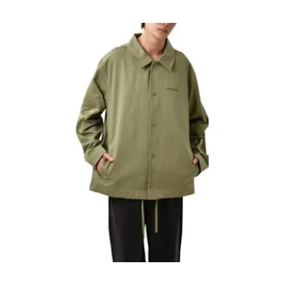 New Balance Solid Coach Jacket Military Green AMJ23552-OLF