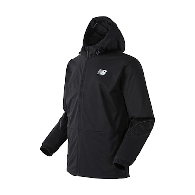 New Balance Solid Color Black Hooded Zip-Up Loose-Fit Jacket NBNAD2S041-19