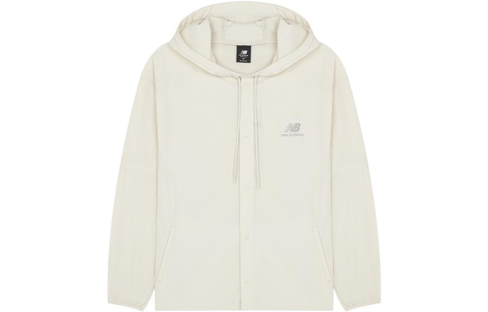 New Balance Solid Color Breathable Logo Hoodie Jacket - Grey AMJ22368-CFO
