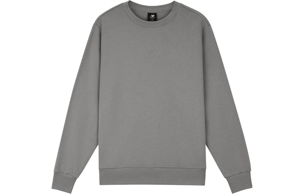 New Balance Solid Color Crewneck Casual Sweatshirt - Gray AMT33334-TAG