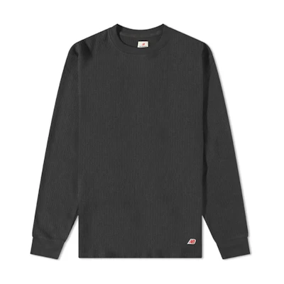 New Balance Solid Color Crewneck Knit Sweater MT23546-BK