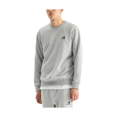 New Balance Solid Color Crewneck Pullover Long Sleeve Sweatshirt Grey NBNCD11013-15