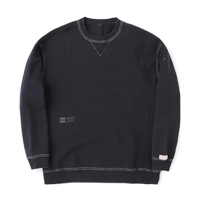 New Balance Solid Color Crewneck Pullover Sweatshirt Black AMT35146-BK