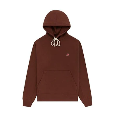 New Balance Solid Color Drawstring Hoodie Oak Brown MT21540-ROK