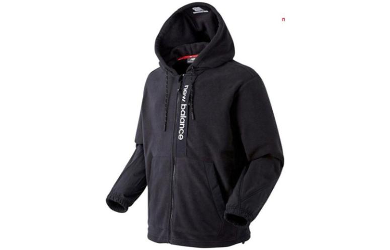 New Balance Solid Color Full-Zip Hoodie Jacket Men’s Black NBMDA13023-19