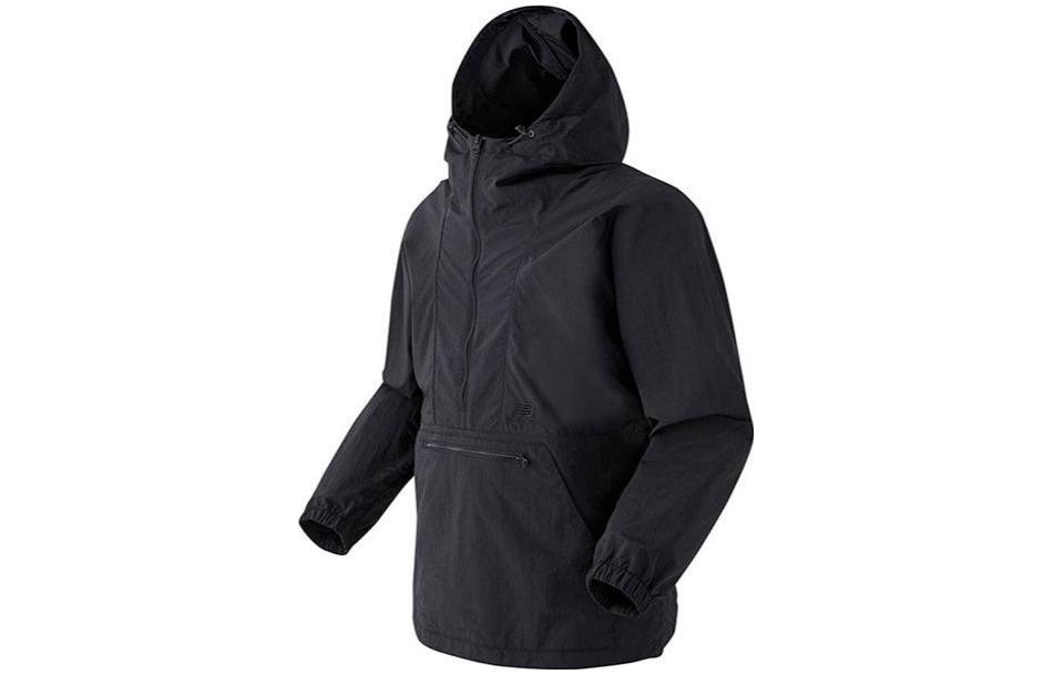 New Balance Solid Color Half-Zip Hoodie Jacket Black NBNAB21013-19