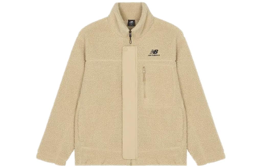 New Balance Solid Color High Neck Jacket Khaki Pants AMK23351