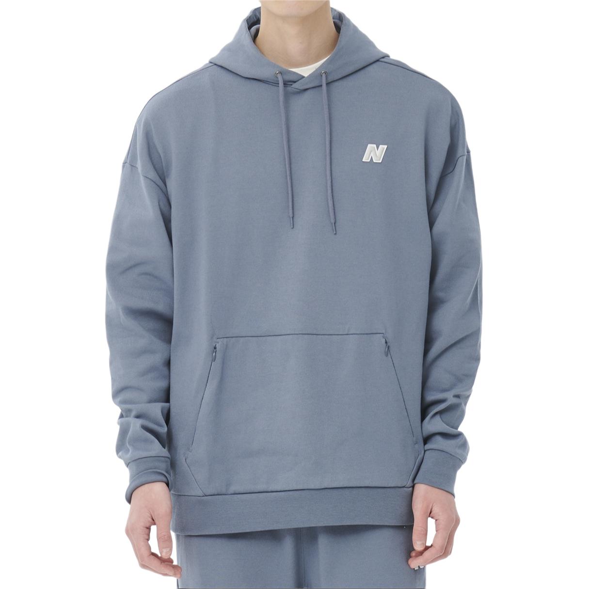 New Balance Solid Color Logo Hoodie Unisex Arctic Grey AMT35004-AGY