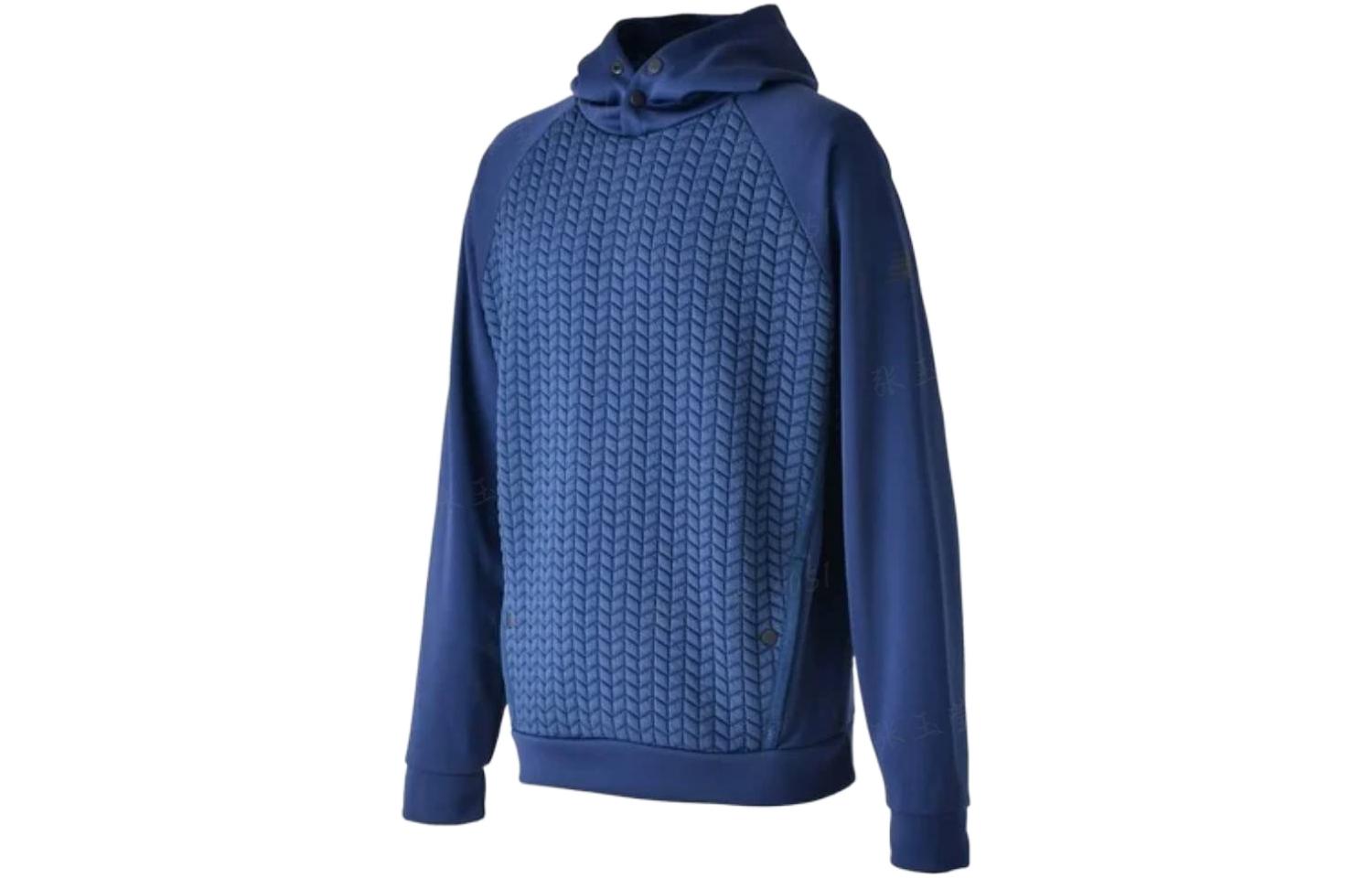 New Balance Solid Color Loose Fit Hoodie Blue MT23155-NGO
