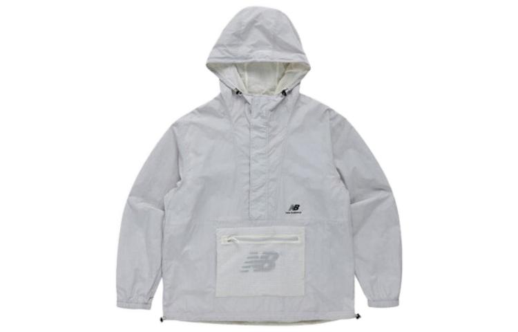New Balance Solid Color Loose Fit Hoodie Jacket White NBNAC12023-16