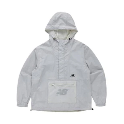 New Balance Solid Color Loose Fit Hoodie Jacket White NBNAC12023-16