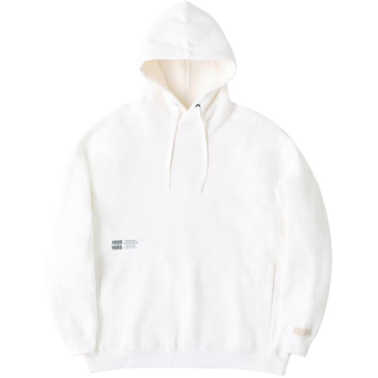 New Balance Solid Color Loose Fit Pullover Hoodie White AMT25022-SST