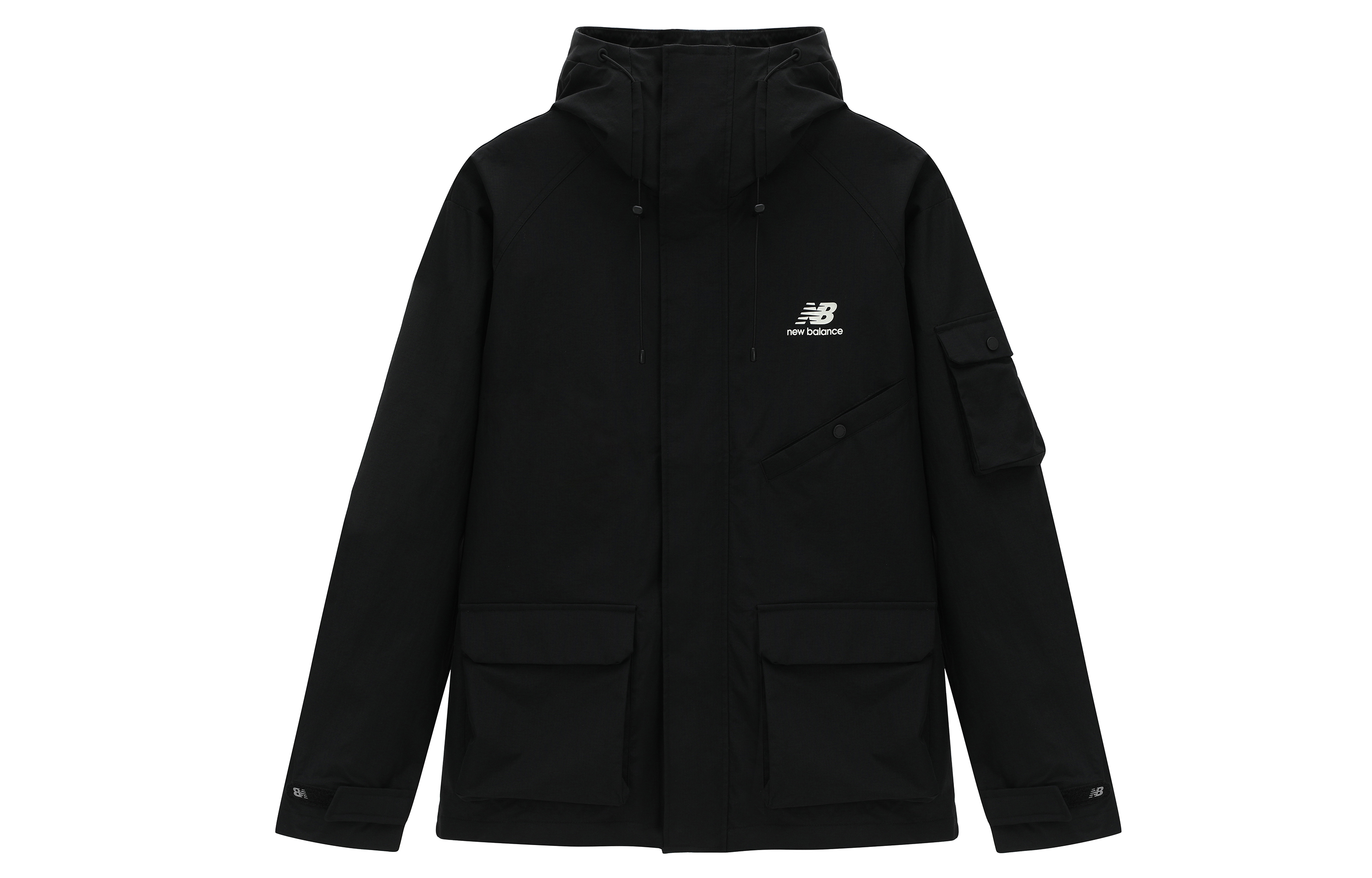 New Balance Solid Color Woven Hoodie Jacket Unisex Black. AMJ31320-BK 圖 2