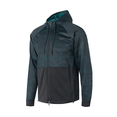 New Balance Solid Color Zip-Up Hoodie Jacket - Green AMJ01051-MG2