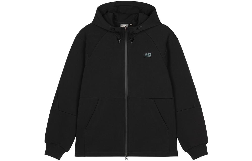 New Balance Solid Color Zip-Up Hoodie Jacket Black 6DD38651-BK