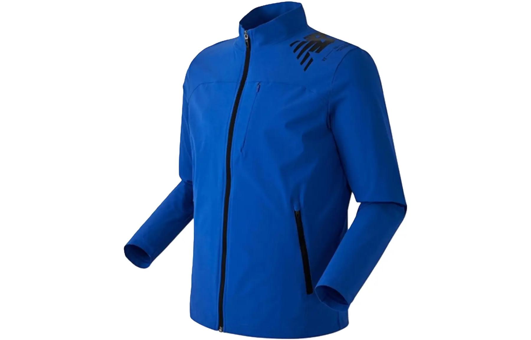 New Balance Solid Color Zip-Up Jacket Blue - NBMDB27131-50