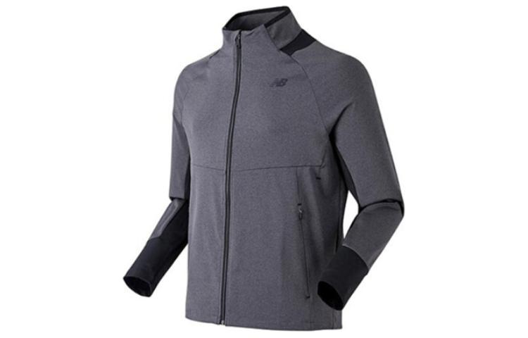 New Balance Solid Color Zip-Up Jacket in Dark Gray NBMDA26001-17