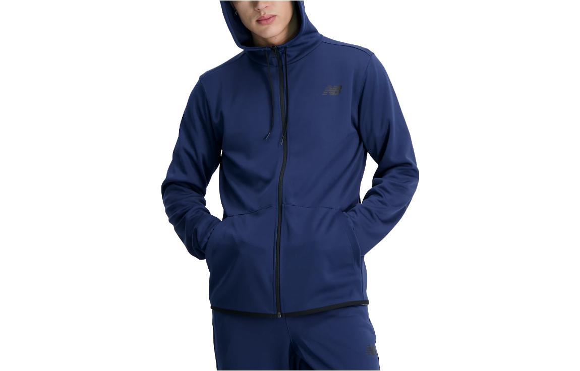 New Balance Solid Color Zip Hoodie Jacket Blue MJ33122-NNY