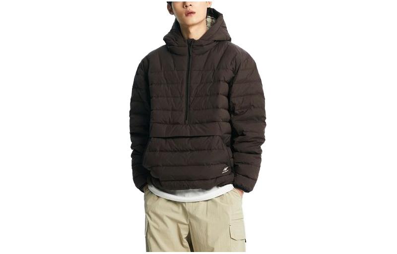 New Balance Solid Color Zip Hoodie Jacket Brown NBNPD41923-85