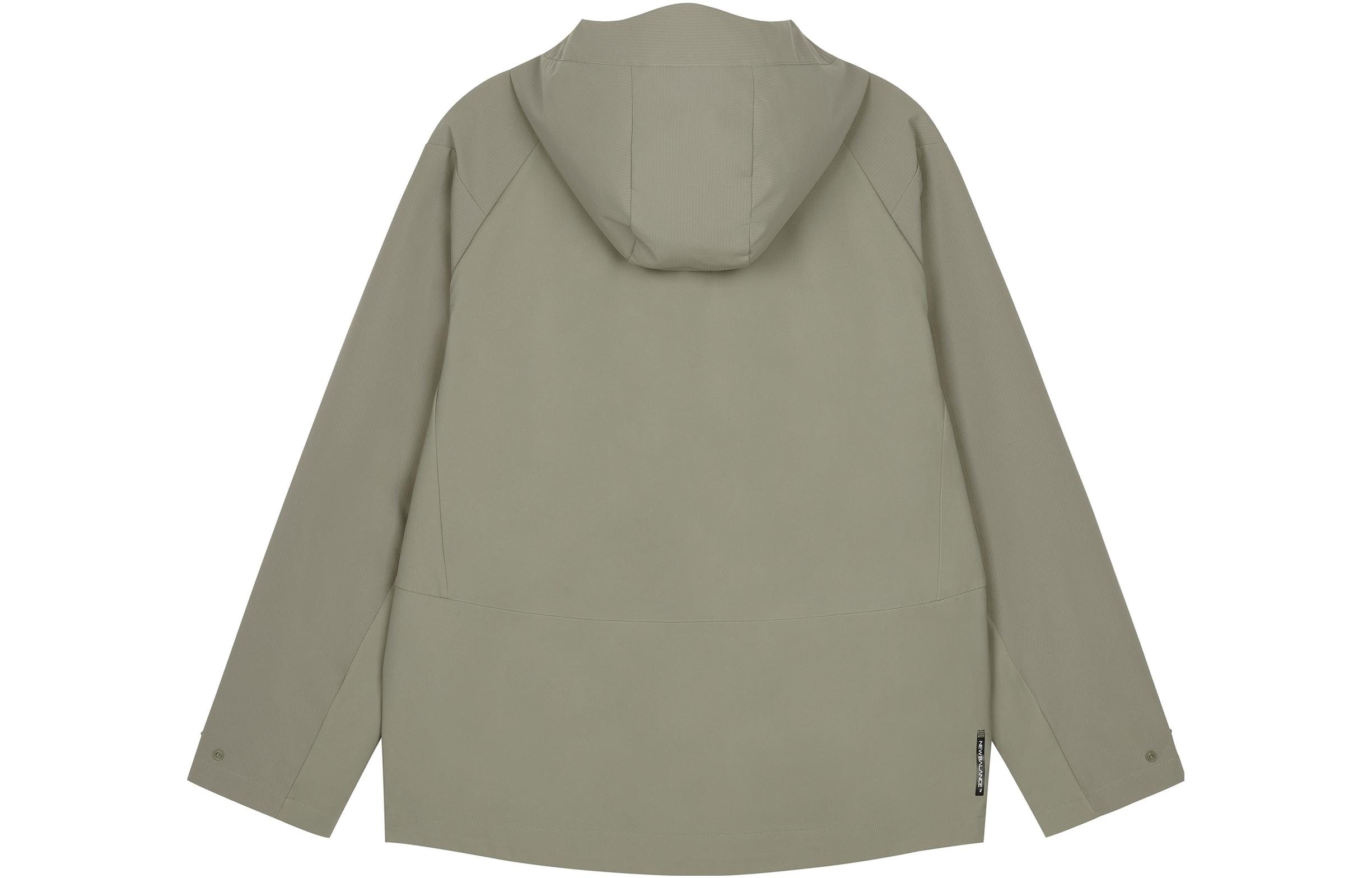 Lookbook New Balance纯色拉链连帽跑步外套绿色 5AD38641-DB