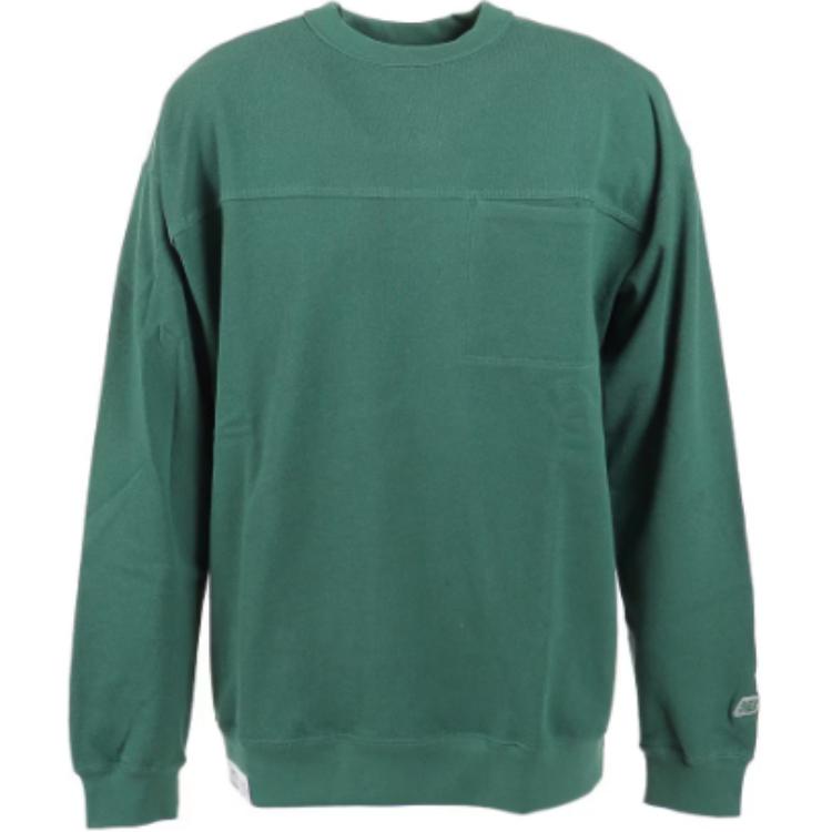 New Balance Solid Green Crewneck Pullover Sweatshirt Long Sleeve AMT25074-TFN