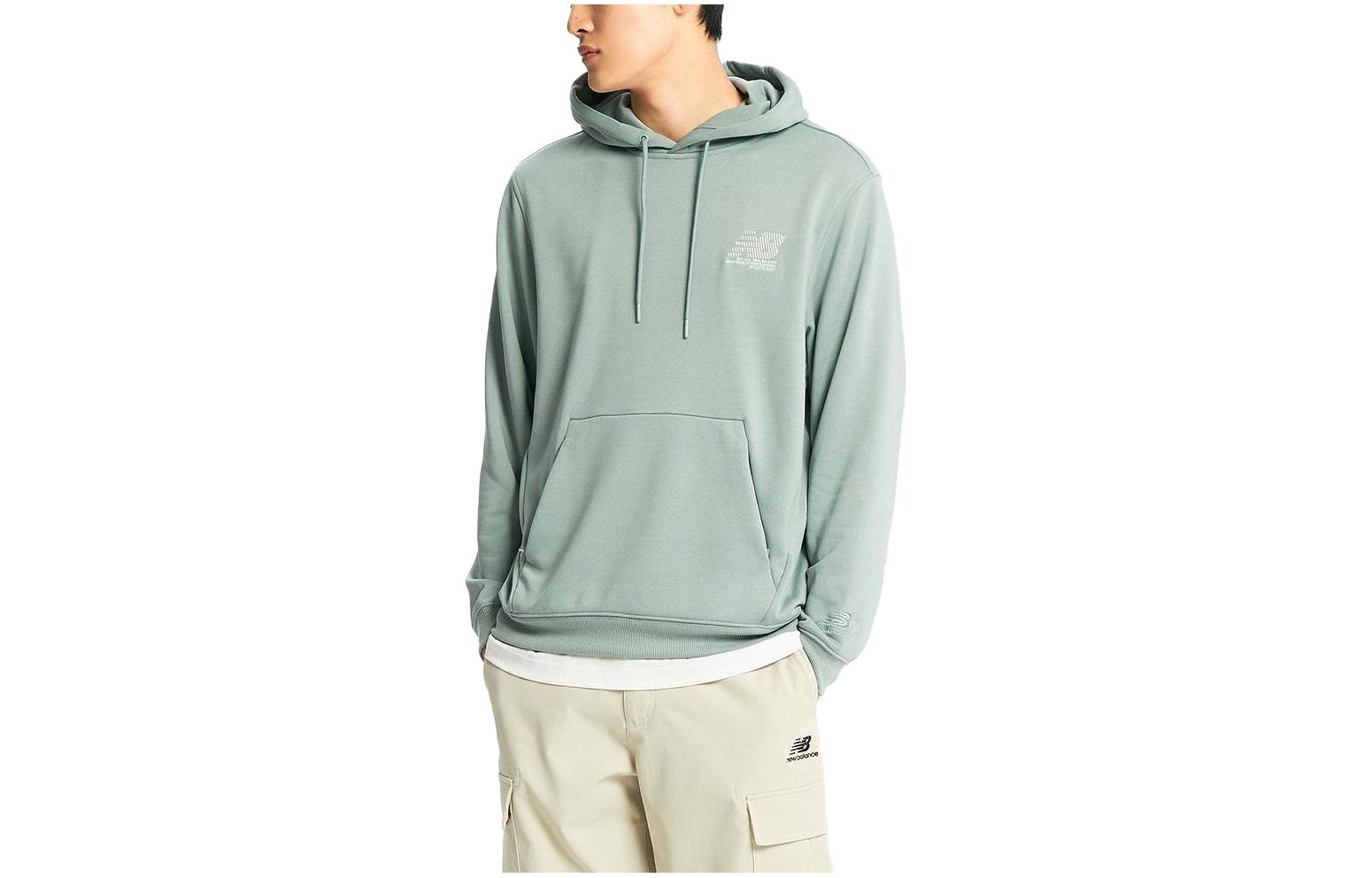 New Balance Solid Green Hoodie Long Sleeve Sweatshirt NBN0D32833-84