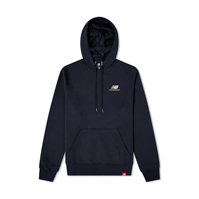 New Balance Solid Logo Embroidered Hoodie Navy Blue MT11550-ECL