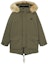 Order New Balance Solid Logo Hooded Long Down Coat Unisex Olive Green. NPC42963-GOV