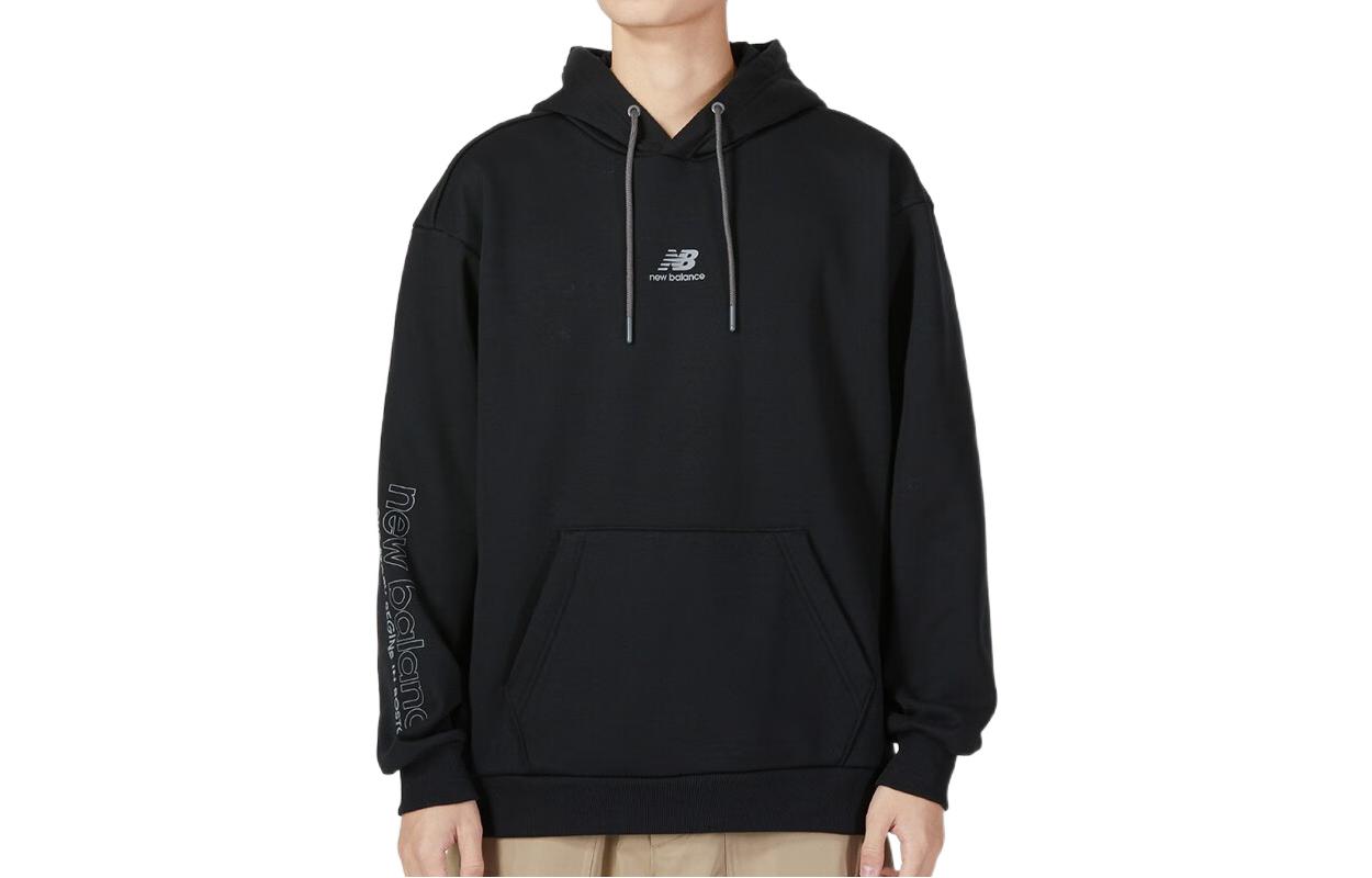 New Balance Solid Logo Hoodie Black Unisex 5CC44623-BK