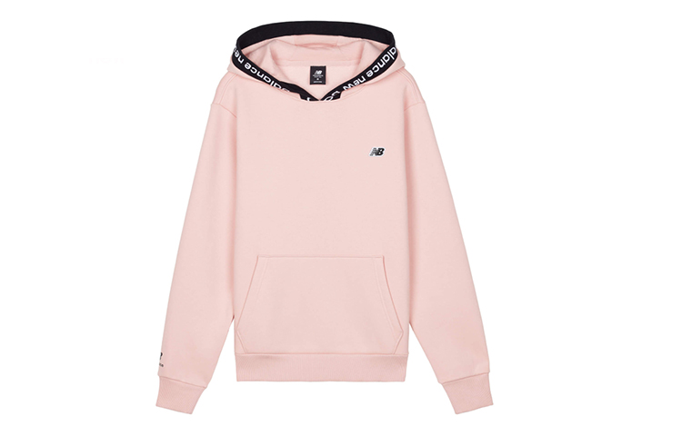 New Balance Solid Logo Hoodie Unisex Pink AMT03340-PSN