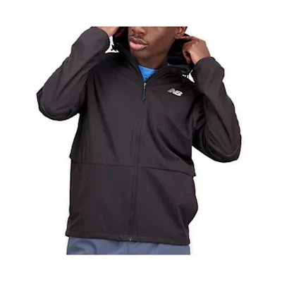 New Balance Solid Logo Print Jacket Black MJ21266-BK