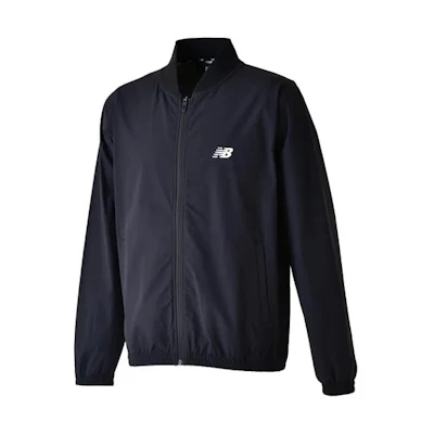 New Balance Solid Logo Print Long Sleeve Jacket Black AMJ25400-BK