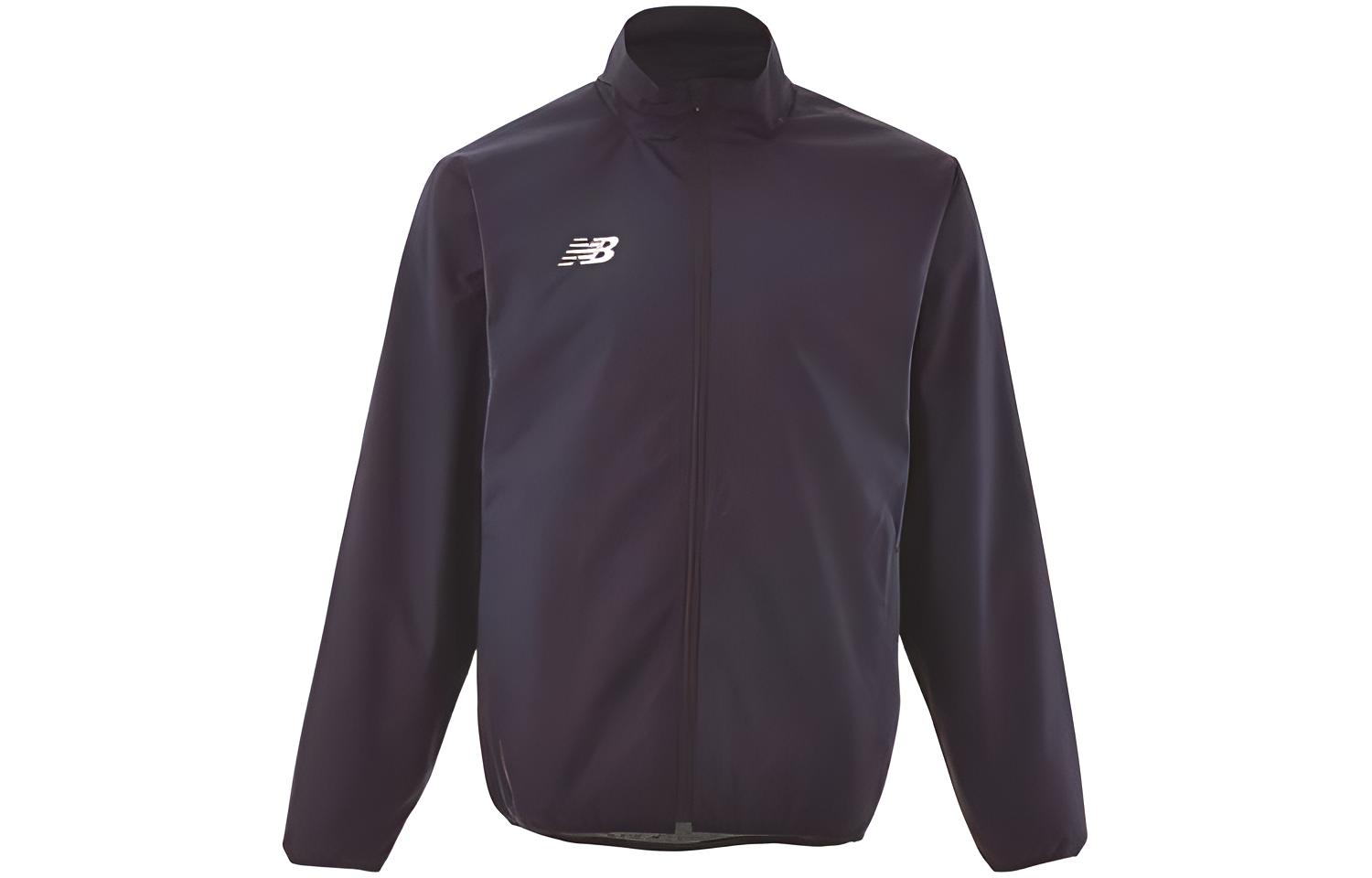 New Balance Solid Logo Print Stand Collar Jacket JMJF9421-NV