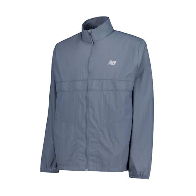 New Balance Solid Minimalist Blue Woven Running Jacket MJ41279-GT