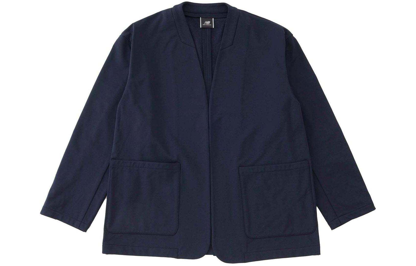 New Balance Solid Navy Loose Fit Long Sleeve Jacket AMJ35090-NV
