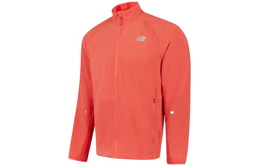 New Balance Solid Orange Woven Casual Jacket MJ01236-TOR