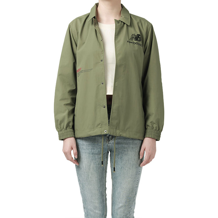 Purchase New Balance Jaket Track Unisex Hijau dengan Logo Solid Print dan Resleting NAA24013-KH