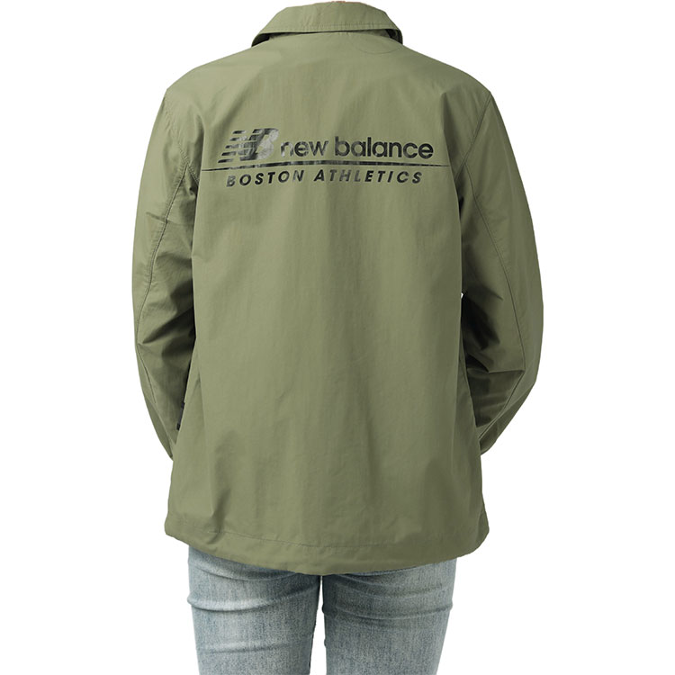 Cheap New Balance Jaket Track Unisex Hijau dengan Logo Solid Print dan Resleting NAA24013-KH
