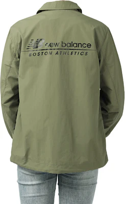 New Balance Jaket Track Unisex Hijau dengan Logo Solid Print dan Resleting NAA24013-KH Cheap New Balance Jaket Track Unisex Hijau dengan Logo Solid Print dan Resleting NAA24013-KH