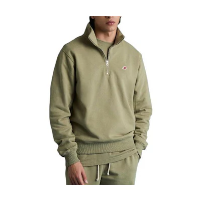 New Balance Solid Stand Collar Zip-Up Slim Fit Sweatshirt Green NBNCD4S101-40