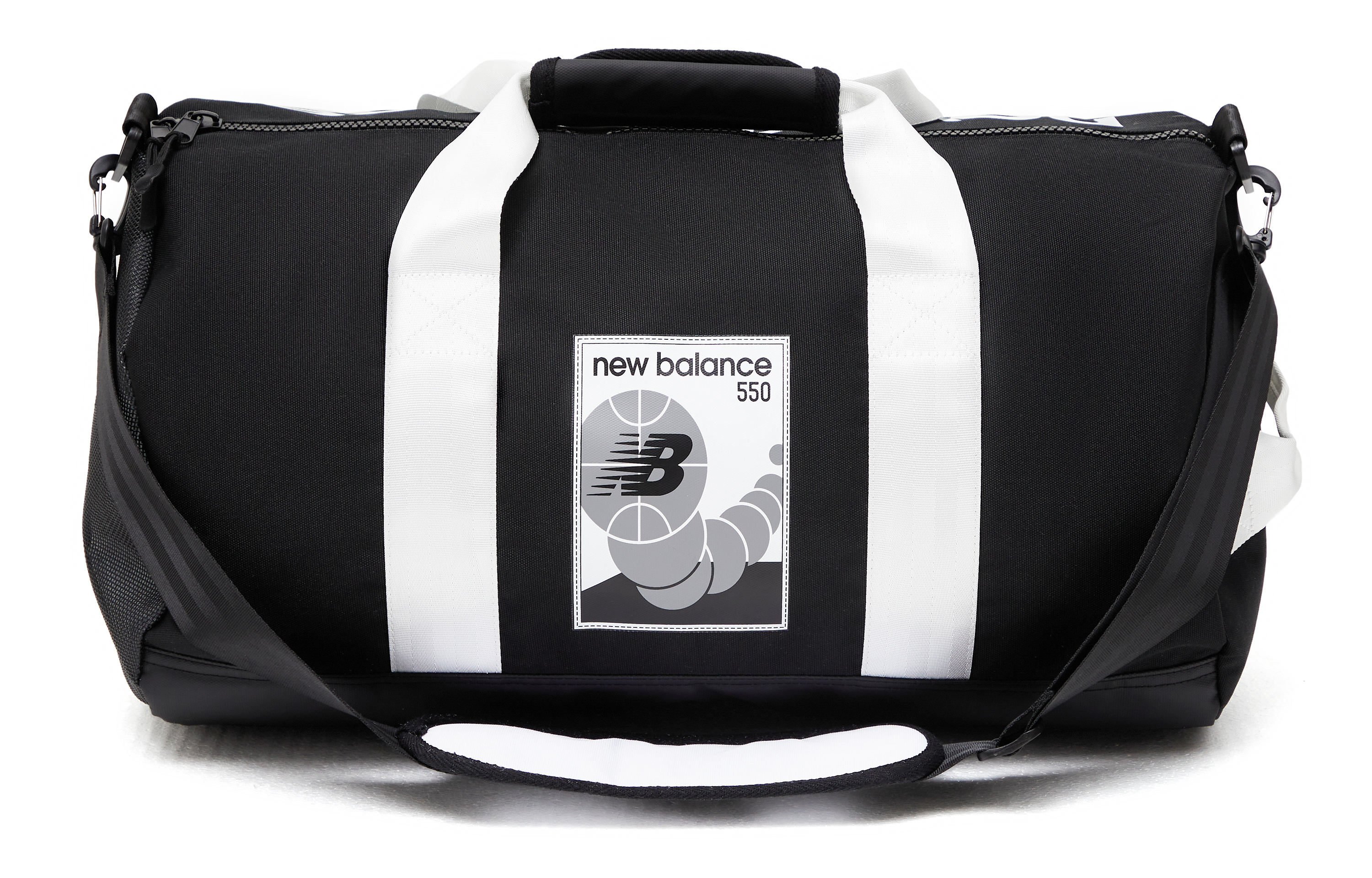 Sizing New Balance Spalding x 550 'Retro Basketball Hitam Putih' BB550HA1(S-BOX)