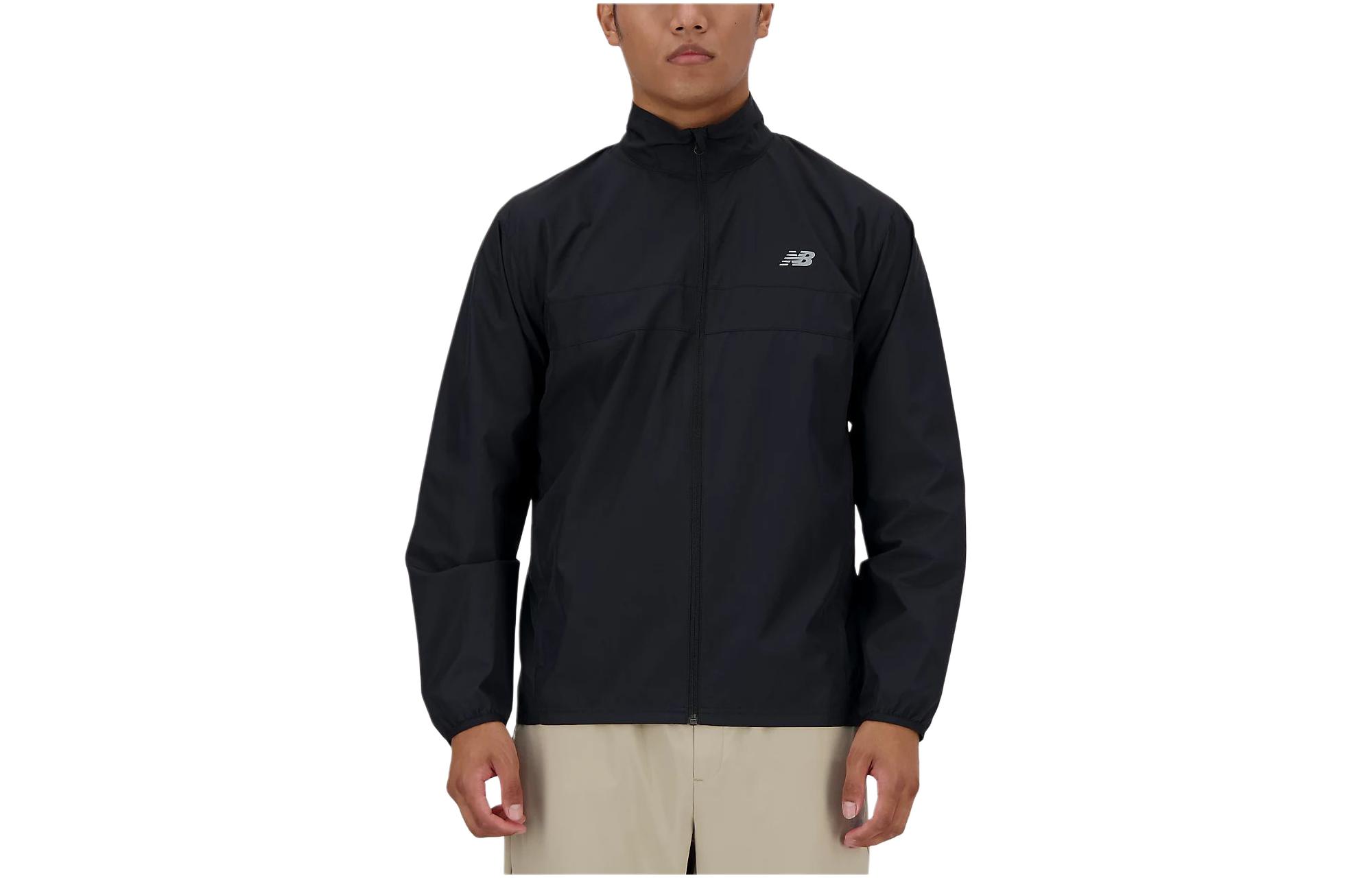 New Balance Sport Essentials Black Fitted Zip-Up Jacket MJ41243-BK