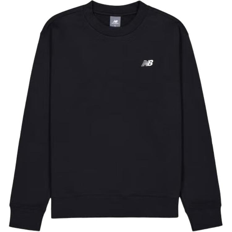 New Balance Sport Essentials Fleece Crew Letter Print Sweatshirt Men Black MT41510-BK