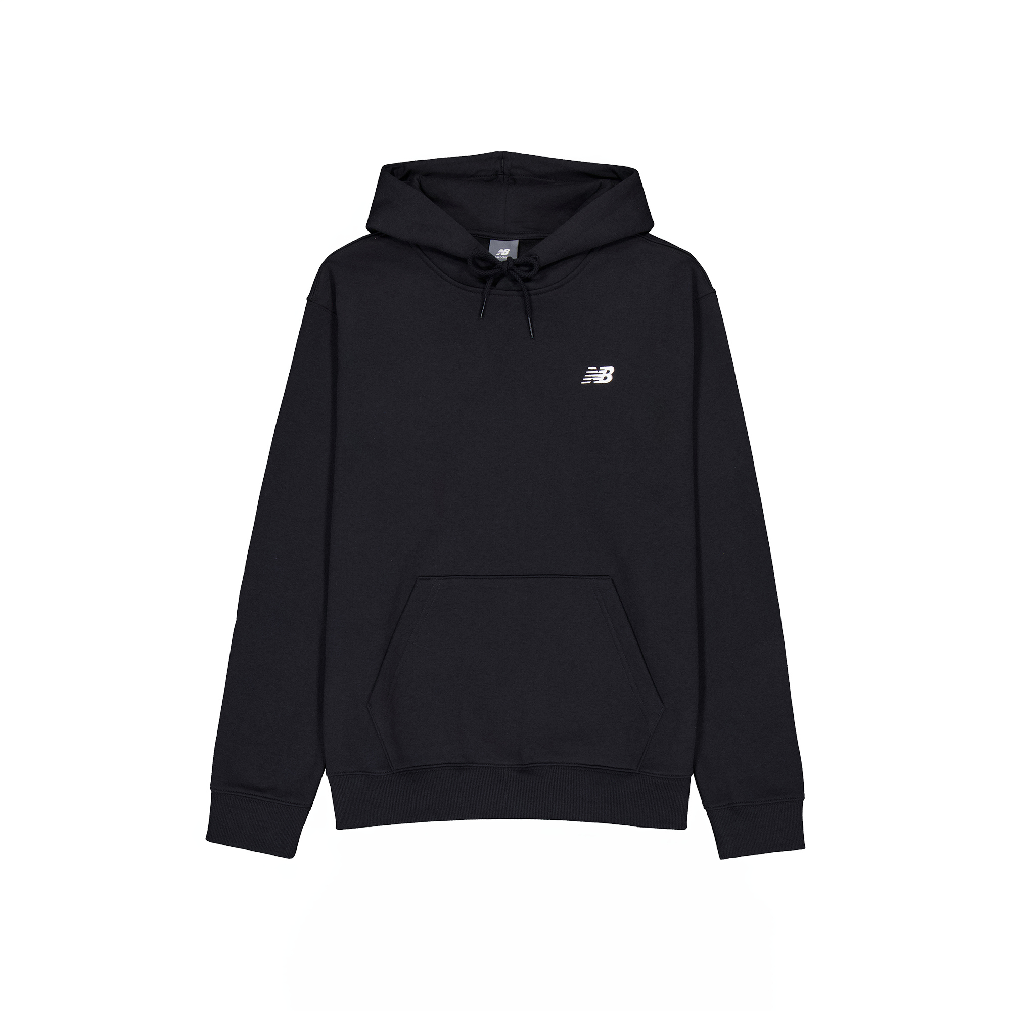 New Balance Sport Essentials Fleece Hoodie Black Loose Fit Pullover MT41511-BK