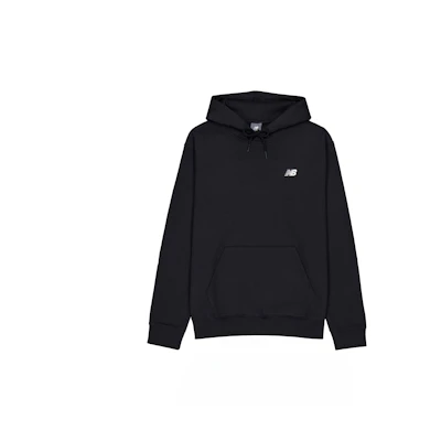 New Balance Sport Essentials Fleece Hoodie Black Loose Fit Pullover MT41511-BK