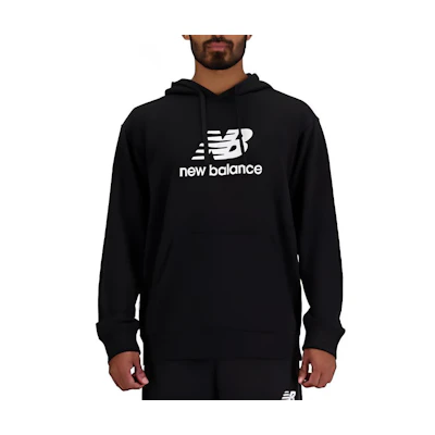 New Balance Sport Essentials French Terry Logo Hoodie Black Pullover MT41501-BK