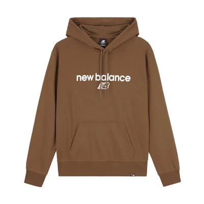 New Balance Sport Seasonal Letter Print Loose Hoodie Brown () MT33526-TRU