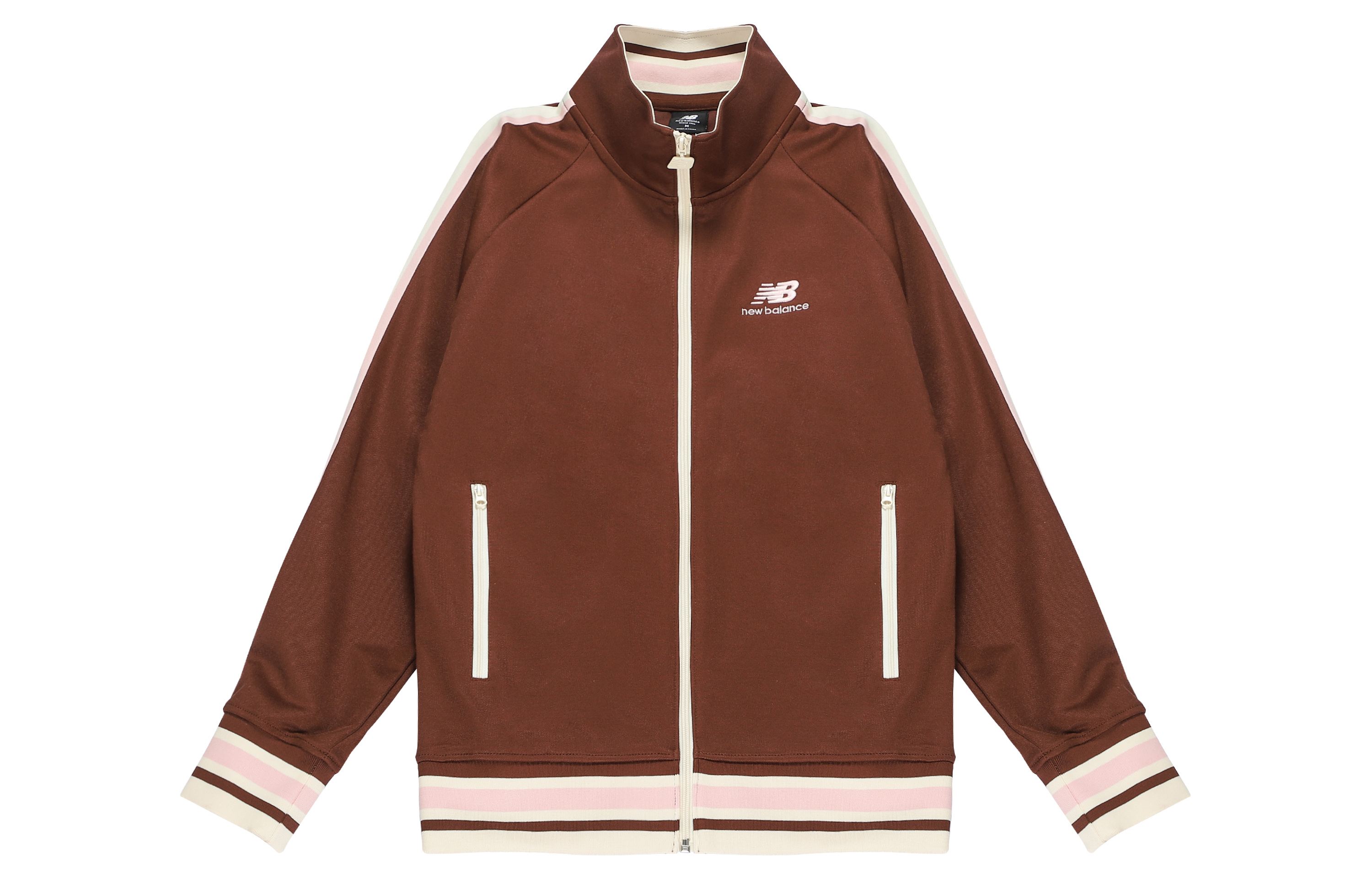 New Balance SS22 Colorblock Retro Track Jacket Unisex - Light Brown AMJ23550-ROK