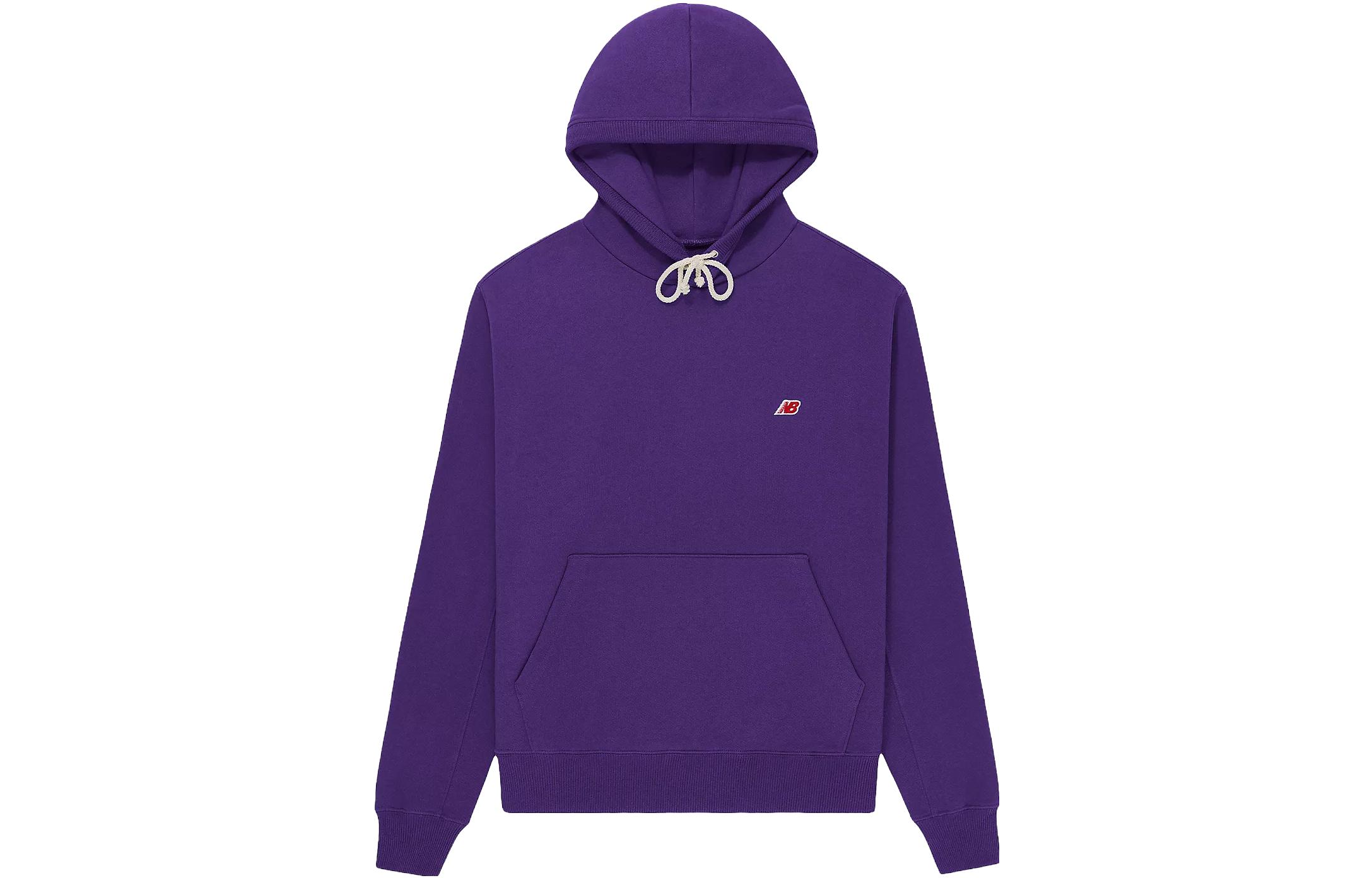 New Balance SS22 Made in USA Unisex Purple Hoodie with Drawstring Pocket MT21540PRP
