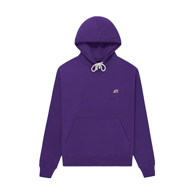New Balance SS22 Made in USA Unisex Purple Hoodie with Drawstring Pocket MT21540PRP